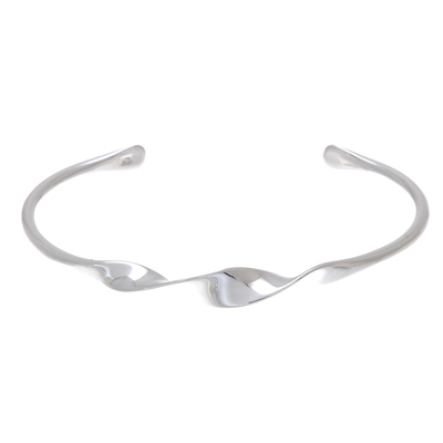Handmade Modern Sterling Silver Cuff Bracelet