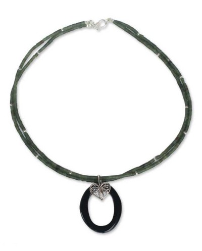 Handcrafted Onyx Pendant Necklace