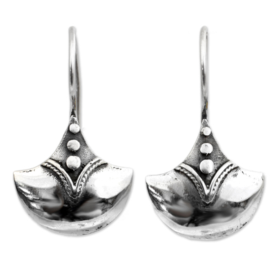 Novica Modern Sterling Silver Drop Earrings