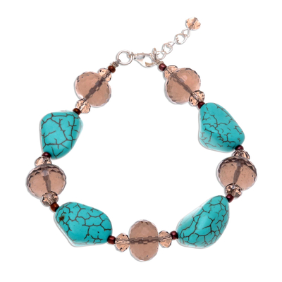 Unique Beaded Turquoise Colored Bracelet