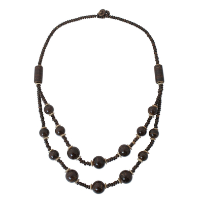 Unique Coconut Shell Beaded Necklace
