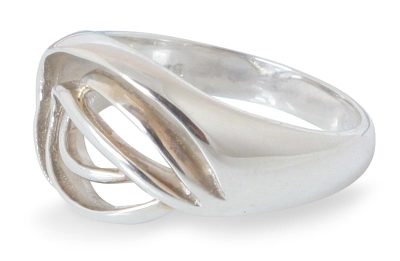 Modern Sterling Silver Band Ring