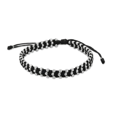 Silver accent wristband bracelet