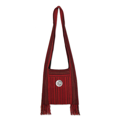 Handmade Red Shoulder Bag