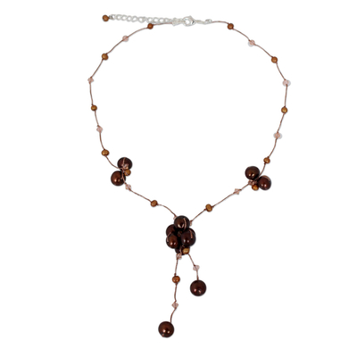 Cultured pearl pendant necklace
