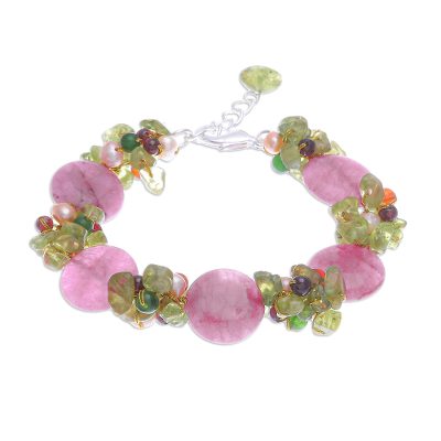 Beaded Quartz Multigem Bracelet