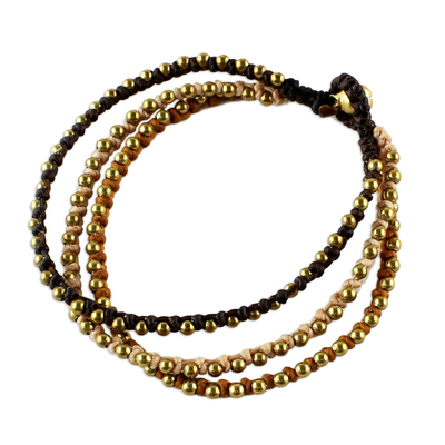 Handcrafted Brass Beaded Bracelet