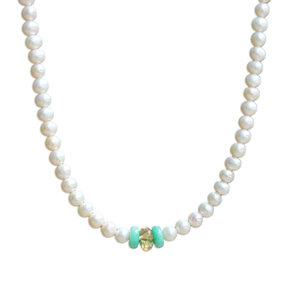 Pearl and Amazonite Necklace