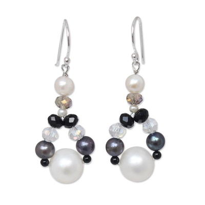 Hand Crafted Pearl Dangle Earrings