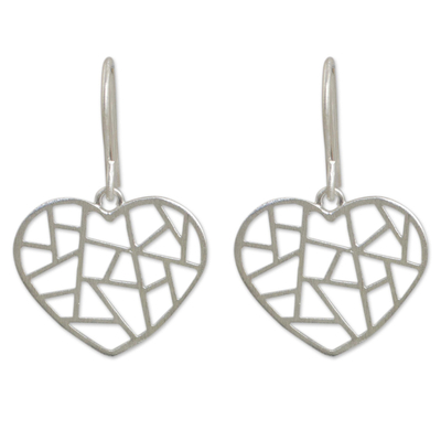 Sterling silver heart earrings