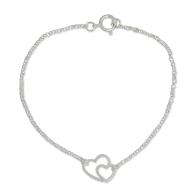 Sterling silver heart bracelet