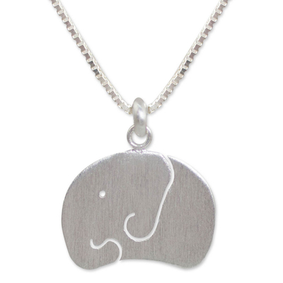 Elephant Jewelry Sterling Silver Necklace