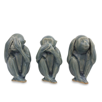 Celadon ceramic figurines