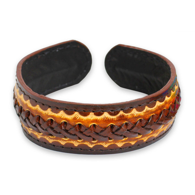 Artisan Crafted Leather Cuff Bracelet for Men