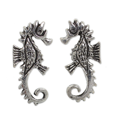 Seahorse Sterling Silver Earrings