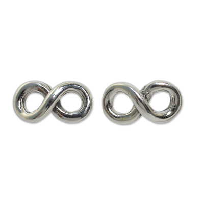 Fair Trade Infinity Symbol Earrings in 925 Sterling Silver