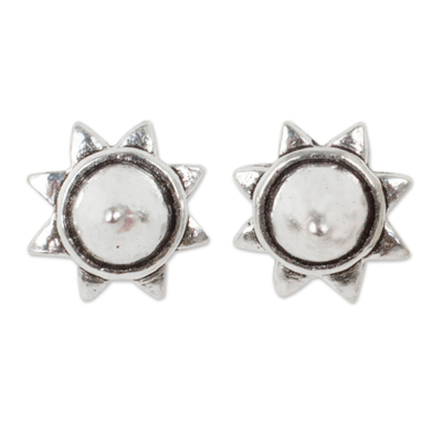 Acorn Theme Fair Trade Silver Stud Earrings