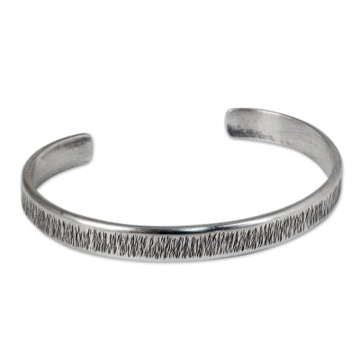 Free Trade Cuff Bracelet Sterling Silver from Thailand