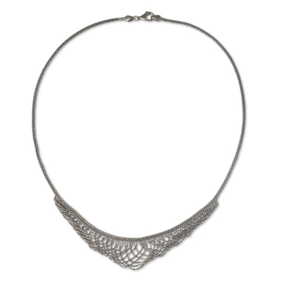 Vintage Style Collar Necklace in 925 Sterling Silver