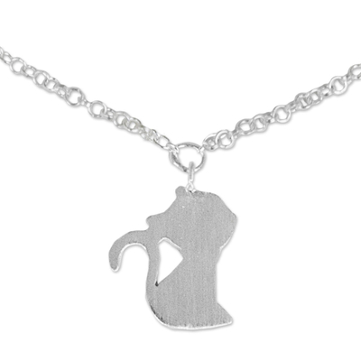 Cat Theme Thai Artisan Crafted Sterling Silver Anklet
