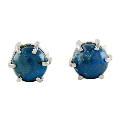 Sterling Silver Turquoise Stud Earring from Thailand
