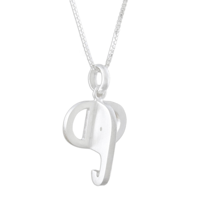 Sterling Silver Elephant Pendant Necklace from Thailand