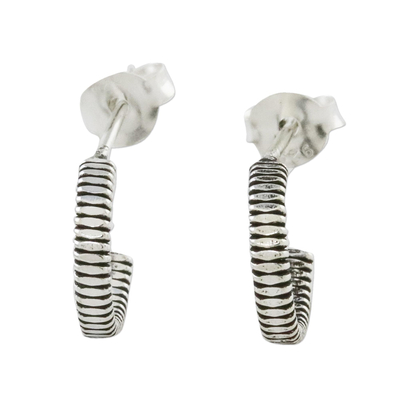 Sterling Silver Half-Hoop Earrings from Thailand