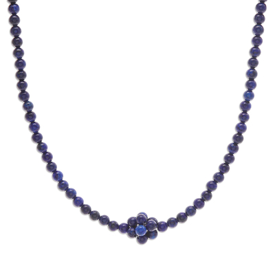 Lapis Lazuli Beaded Pendant Necklace from Thailand