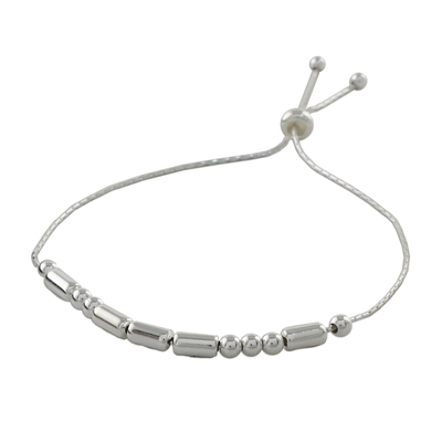 Handmade 925 Sterling Silver Morse Code Love Chain Bracelet