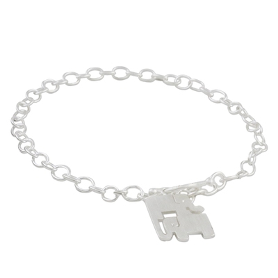 925 Sterling Silver Handmade Elephant Family Charm Bracelet