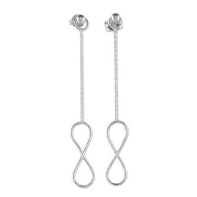 Sterling Silver Infinity Symbol Dangle Earrings