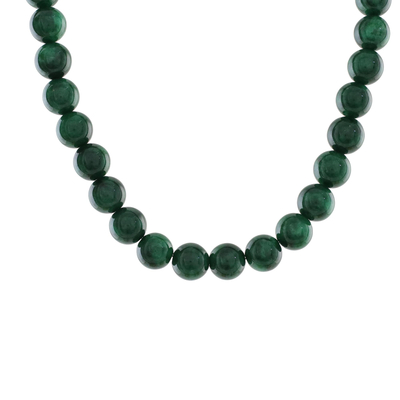 Green Quartz Beaded Necklace from Thailand