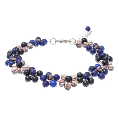 Lapis Lazuli and Glass Beaded Bracelet from Thailand