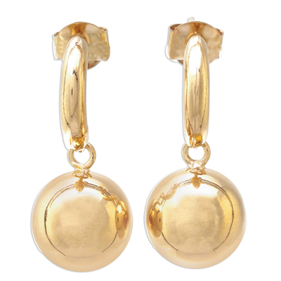 Gold Plated Sterling Silver Dangle Earrings from Thailand