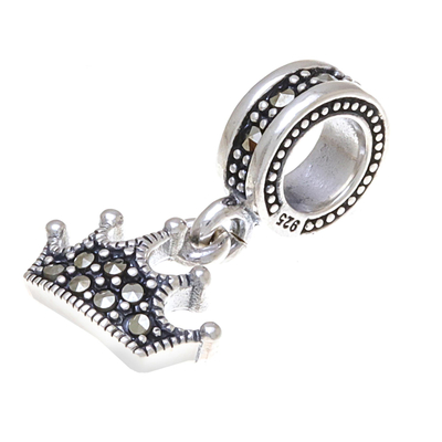 Sterling Silver Crown Bracelet Charm from Thailand