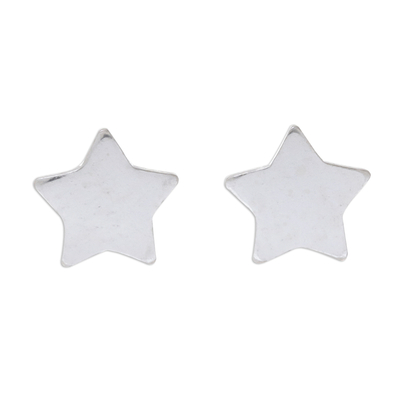 Star-Shaped Sterling Silver Stud Earrings from Thailand