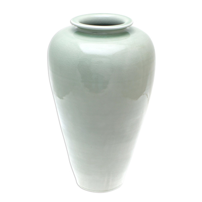 Green Celadon Ceramic Vase from Thailand