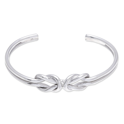 Knotted Sterling Silver Cuff Bracelet from Thailand