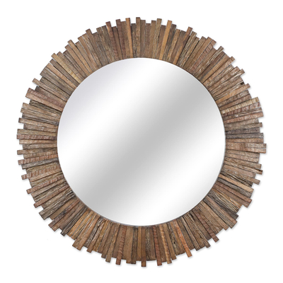 Hanmade Teak Wood Wall Mirror from Thailand