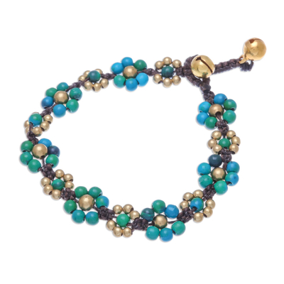 Serpentine Beaded Macrame Bracelet from Thailand