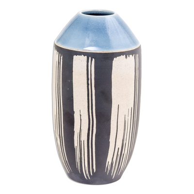 Modern Celadon Ceramic Vase from Thailand