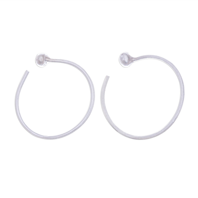 Karen Hill Tribe Silver Half-Hoop Earrings