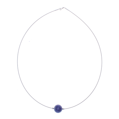 Lapis Lazuli Modern Pendant Necklace from Thailand