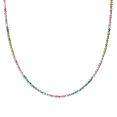 24k Gold and Tourmaline Beaded Necklace