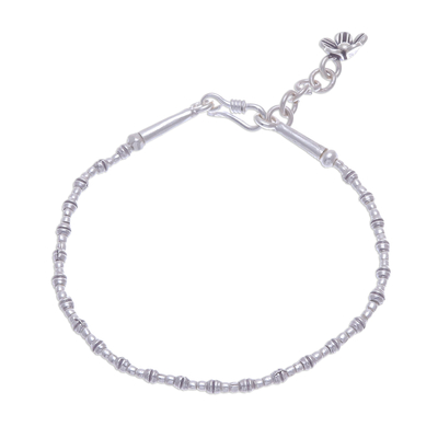 Silver Link Bracelet with Extender Chain from Thailand