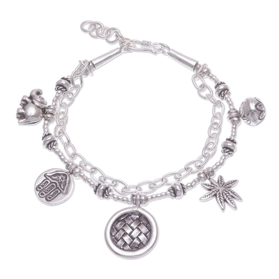 Hand Crafted Sterling Silver Charm Bracelet