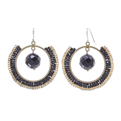 Handcrafted Glass Beaded Circle Earrings