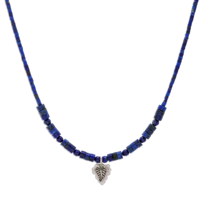 Hand Made Lapis Lazuli and Silver Pendant Necklace