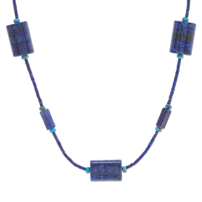 Lapis Lazuli and Jasper Beaded Necklace from Thailand