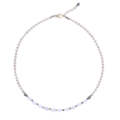 Gold-Accented Multi-Gemstone Beaded Necklace